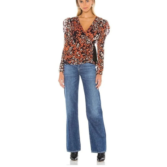 ASTR The Label Leopard Print Lissa Wrap Top  NWT - Picture 5 of 5